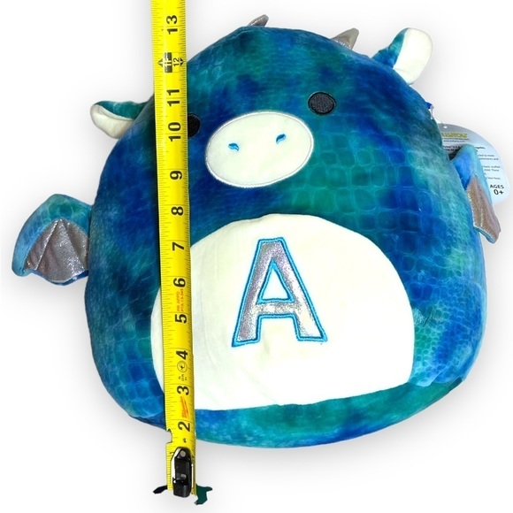 NOS Squishmallow Dominic the Dragon With Tag Large Letter A  13”x11” Retired - Picture 8 of 9